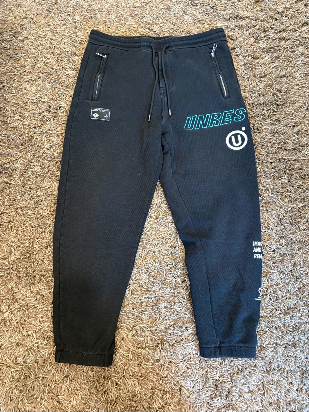 Jack And Jones Joggers Sweatpants Men’s Medium Black Blue